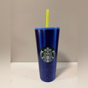 Starbucks 202 Stainless Steel Tumbler Ombre Speckled Dory Straw Cold‎ Cup 24oz